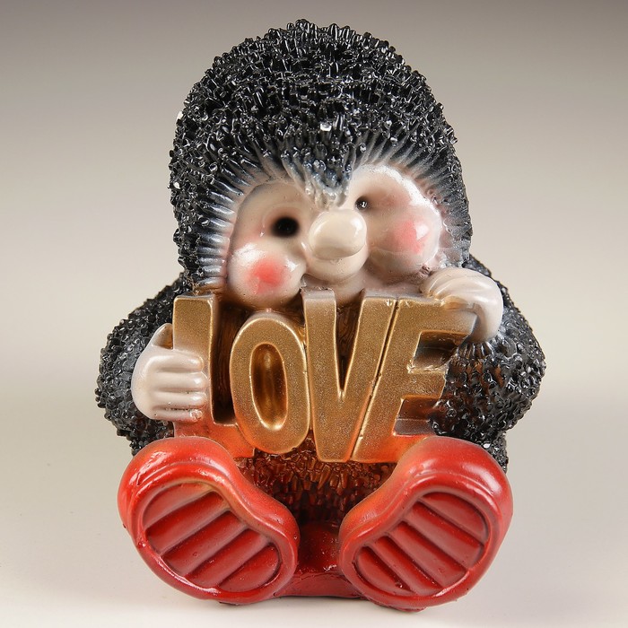 Копилка «Ёж с надписью LOVE», 14 × 13 × 12 см, микс