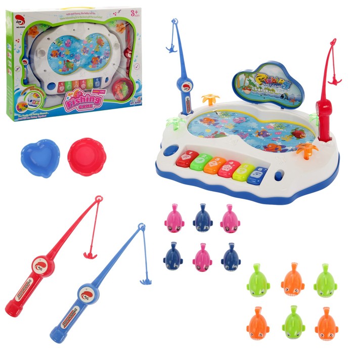 Рыбалка "Счастливое время" с 2 удочками, звуковой эффект