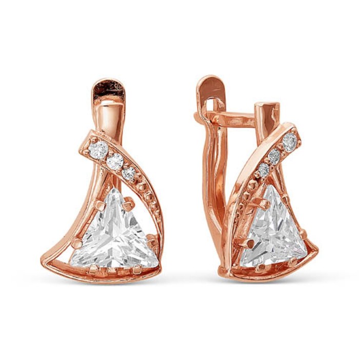 Серьги "Ладья", позолота