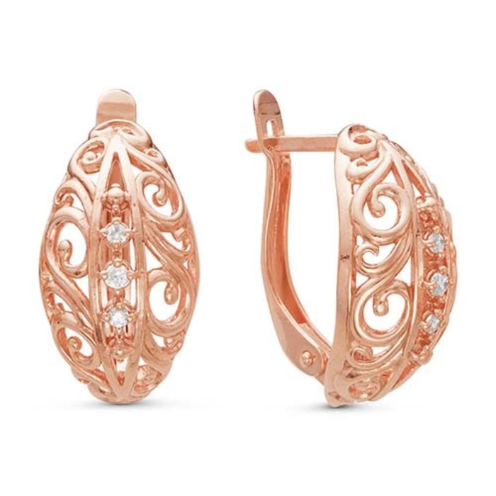 Серьги "Восточные мотивы", позолота