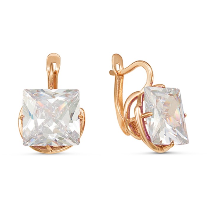 Серьги "Северное сияние", позолота