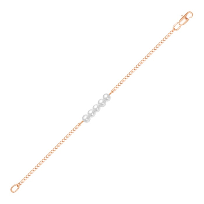 Браслет позолота "Бусинки", 17 размер