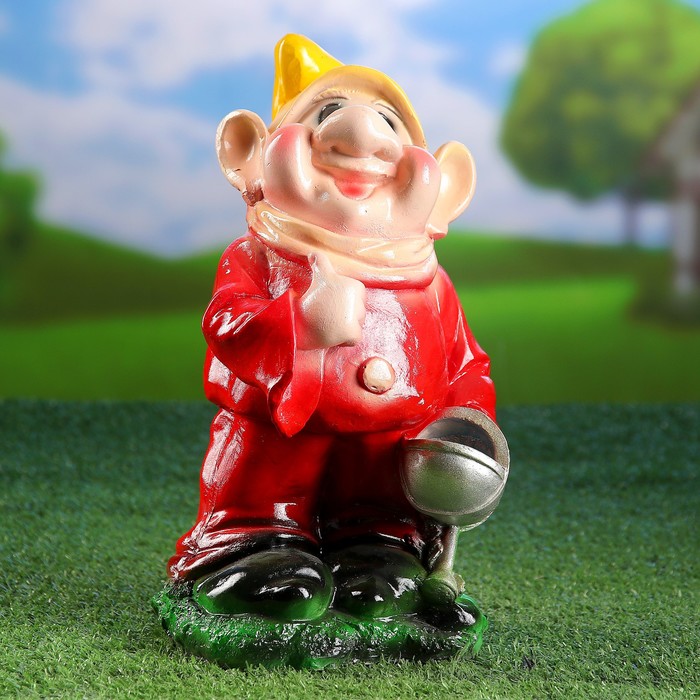 Садовая фигура "Гном с лейкой" малый МИКС 30см