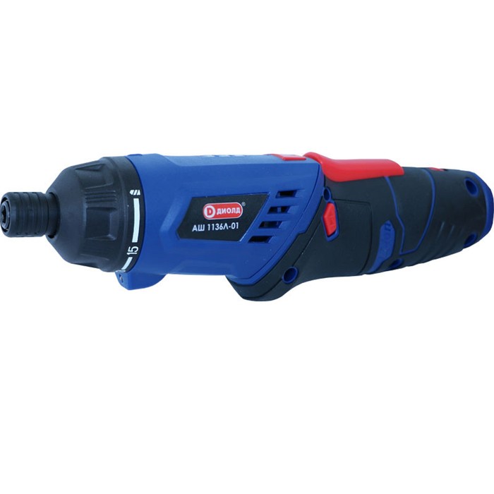 Отвертка аккумуляторная "ДИОЛД" АШ-1136 Л-01, 210 об/мин, 5 Нм, 1.5 Ач Li-ion