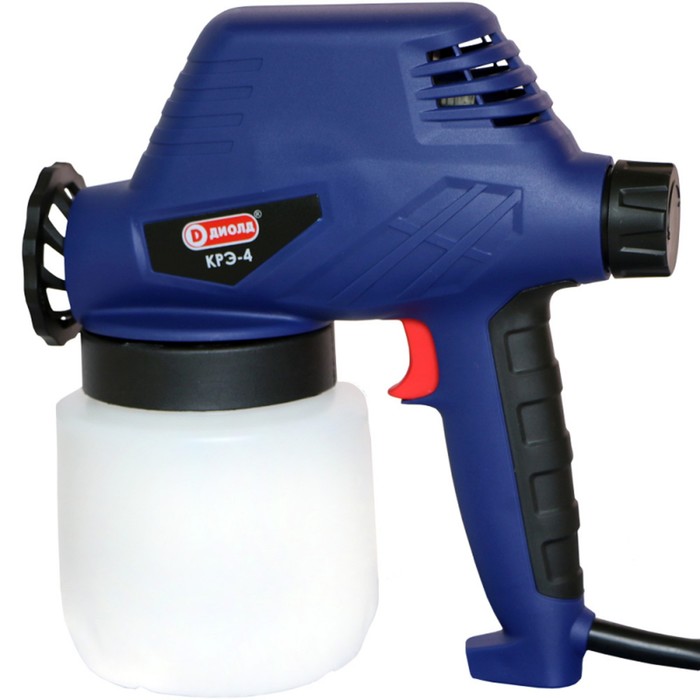 Краскопульт электрический "ДИОЛД" КРЭ-4, 120 Вт, 300 мл/мин, 800 мл, сопло 0.8 мм