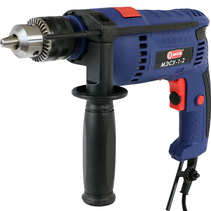 Дрель ударная "ДИОЛД" МЭСУ-1-2, 850 Вт, 44800 уд/мин, 2500 об/мин, ЗВП 13 мм