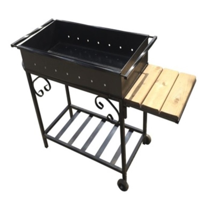 Мангал с колесами "Дачный"  110*74*40 см