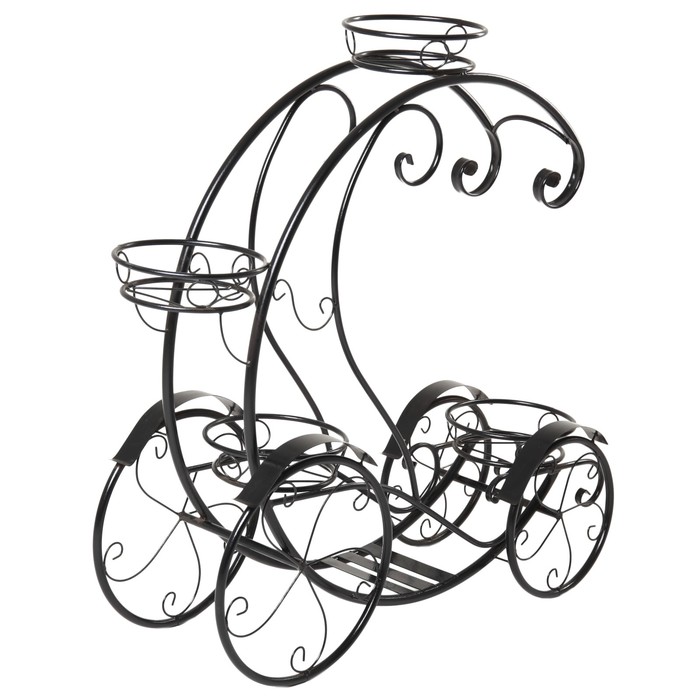 Подставка для цветов уличная "Карета кабриолет" 120*110*40 см