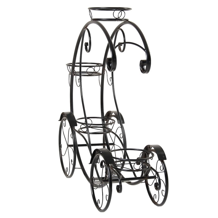 Подставка для цветов уличная "Карета кабриолет" 120*110*40 см