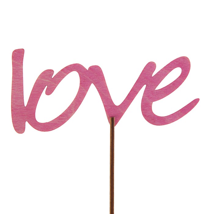 Топпер "love", фиолетовый, с держателем