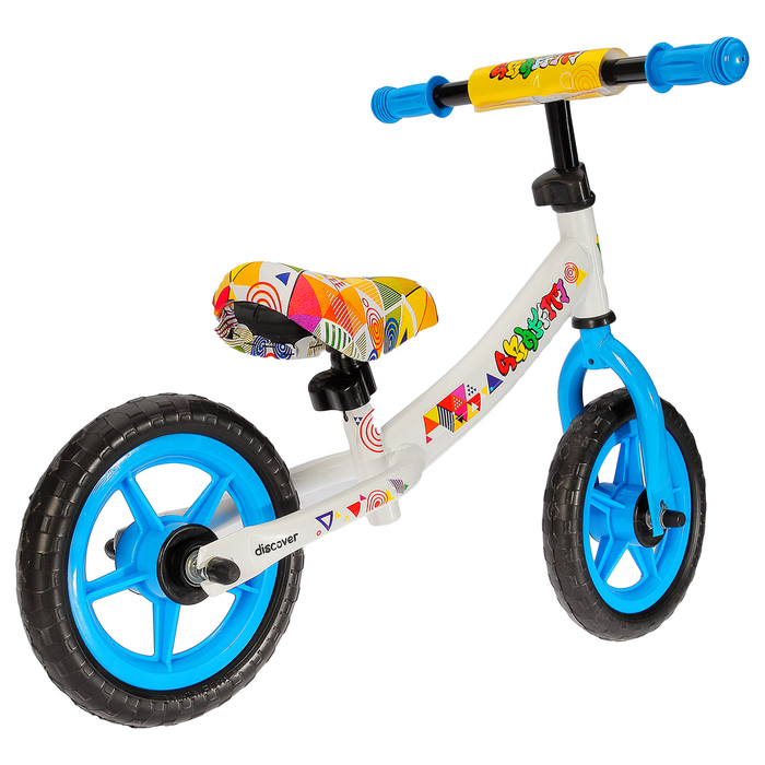 Беговел 10" GRAFFITI Discover 2018, цвет белый