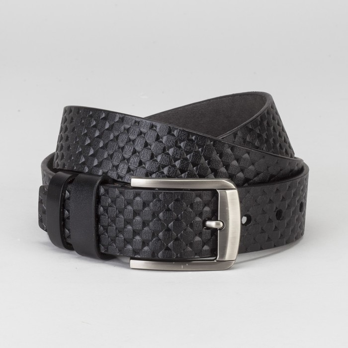 Ремень мужской Великан, пряжка металл микс, ширина - 4 см, цвет чёрный