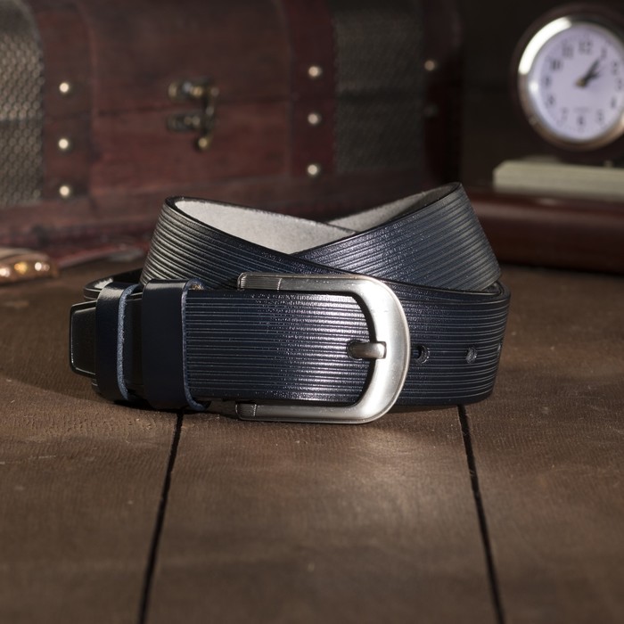 Ремень мужской Великан, пряжка металл микс, ширина - 4 см, цвет чёрный