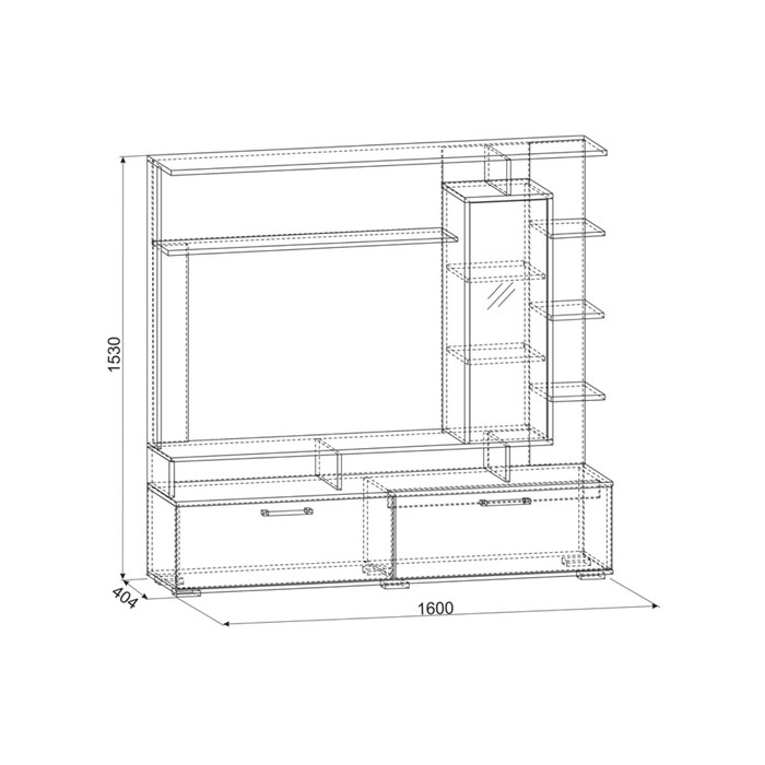 Мини-стенка Лоя Дуб сонома/белый