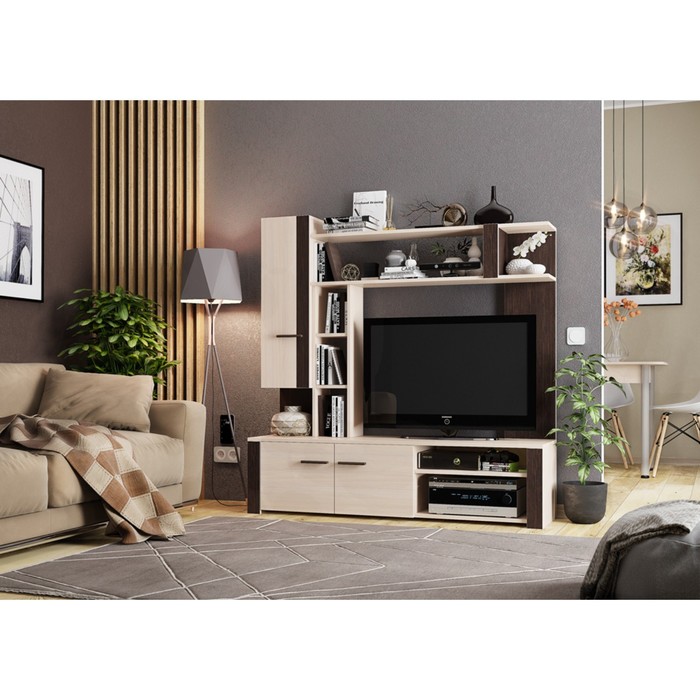 Мини-стенка Милана Дуб млечный/венге