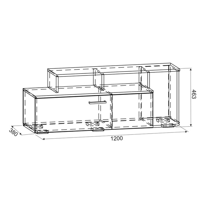 Тумба ТВ Розали Дуб сонома/белый