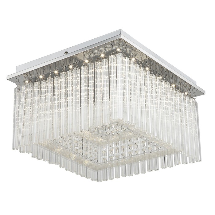 Люстра потолочная VINCE 1x21Вт LED хром 36x36x23см