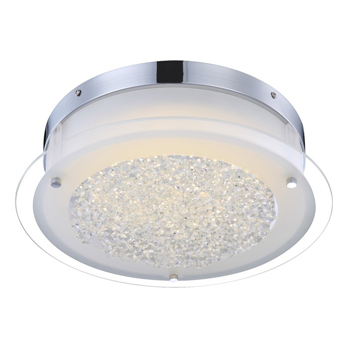 Люстра потолочная LEAH 1x18Вт LED хром 36x36x10,3см