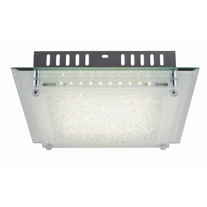 Люстра потолочная AISHA 1x12Вт LED хром 28x28x7см