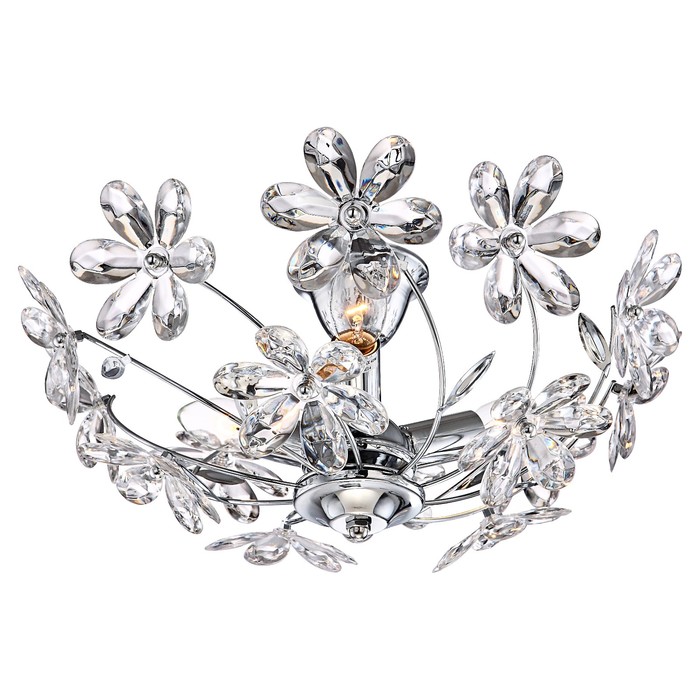 Люстра потолочная JULIANA 3x40Вт E14 хром 41,5x41,5x19см