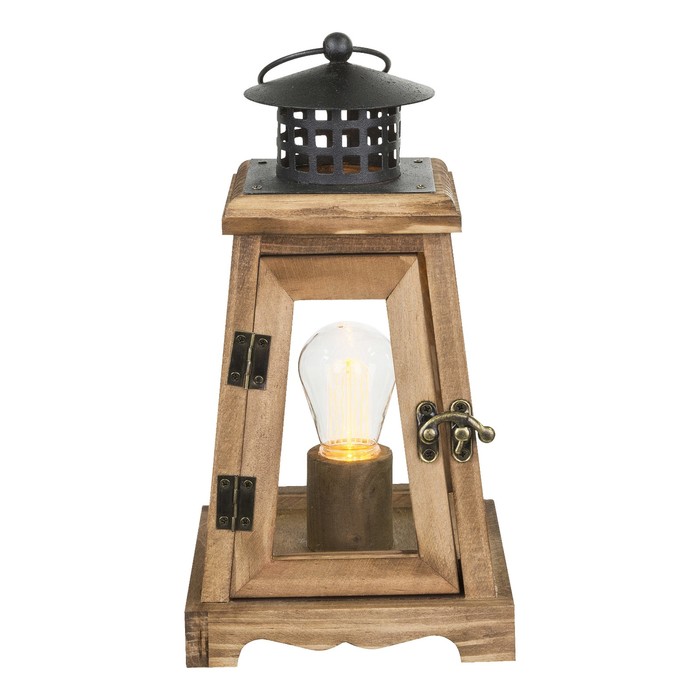 Настольная лампа FANAL 1x0,06Вт LED коричневый 14x14x26,5см