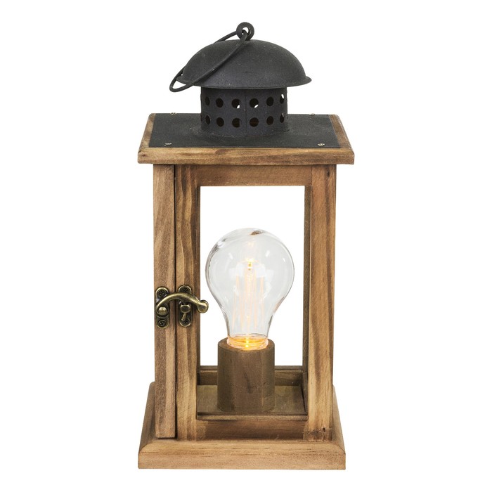 Настольная лампа FANAL 1x0,06Вт LED коричневый 13x13x27см