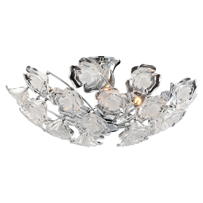 Люстра потолочная ELLA 3x40Вт E14 хром 44x44x21см