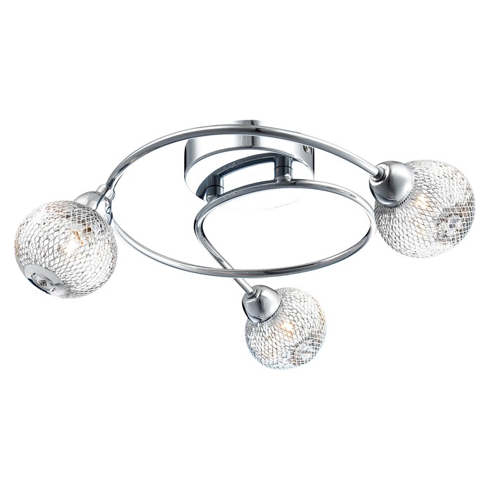 Люстра потолочная SAINT MARY 3x33Вт G9 хром 36x36x15см