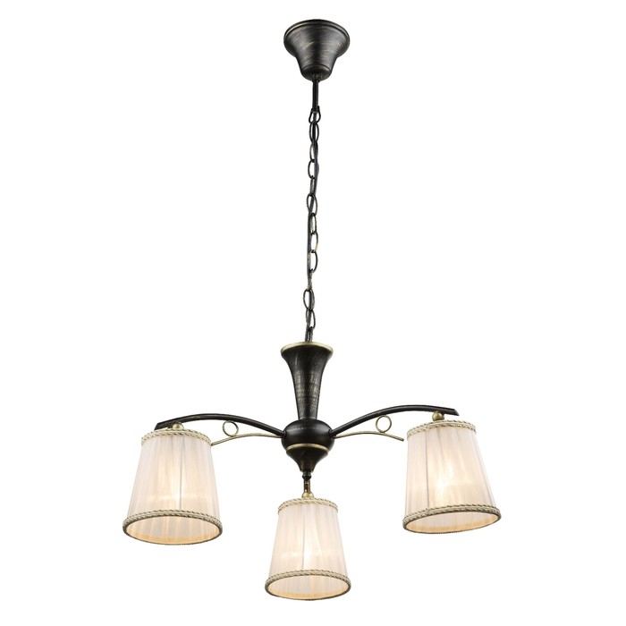 Люстра подвесная GENOVEVA 3x60Вт E14 коричневый с золотом 57x57x84см