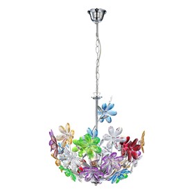 

Люстра подвесная RAINBOW 3x40Вт E14 хром 38x38x135см
