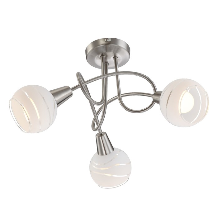 Люстра потолочная DL NICKEL MATT, 3XE14 3x40Вт E14 матовый никель 39x39x24,6см