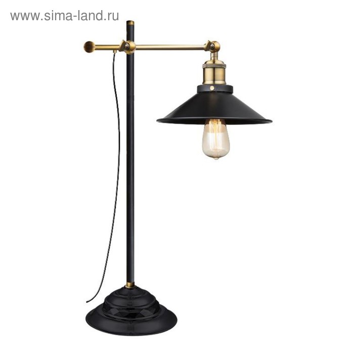 Настольная лампа LENIUS 1x60Вт E27 черный 35x22x45,5см