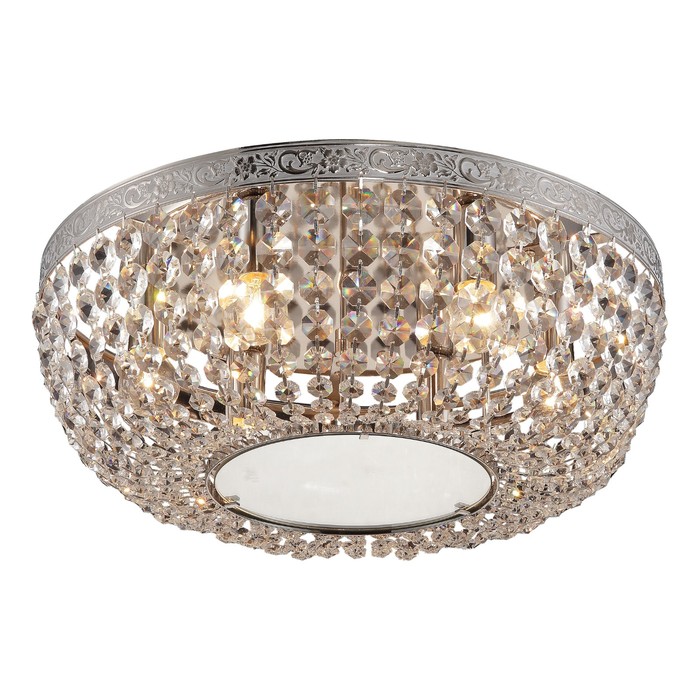 Люстра потолочная Virginia 6x40Вт E14 белый никель 46,5x46,5x10см