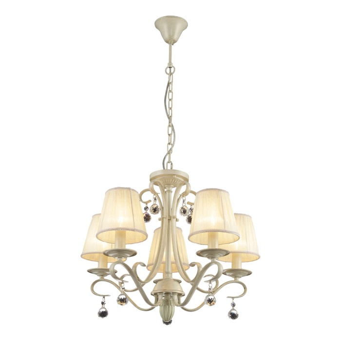 Люстра подвесная Teresa 5x40Вт E14 слоновая кость 58x58x100см