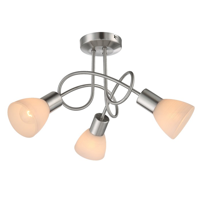 Люстра потолочная PANNA 3x40Вт E14 матовый никель 39x39x24,5см