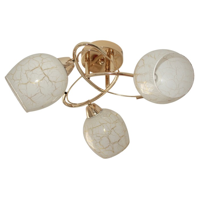 Люстра потолочная Janelle 3x40Вт E27 золотой 54x54x23см