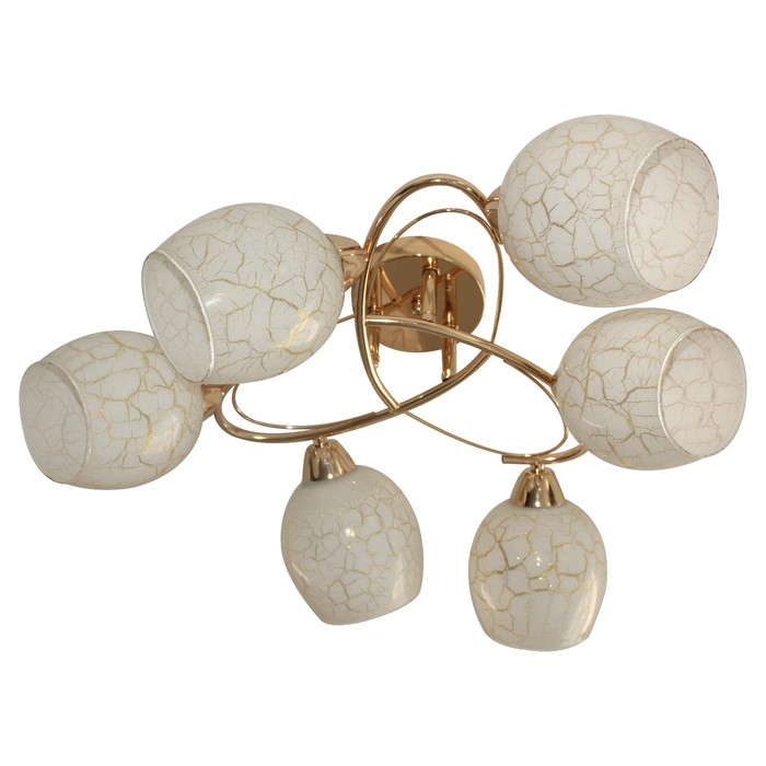 Люстра потолочная Janelle 6x40Вт E27 золотой 58x58x23см