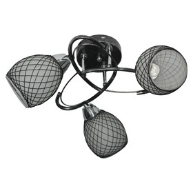 

Люстра потолочная Janelle 3x40Вт E14 черный, хром 50x50x22см