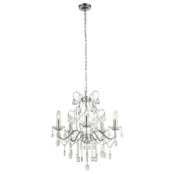 Люстра подвесная CAMPINA 5x40Вт E14 хром 50x50x139см