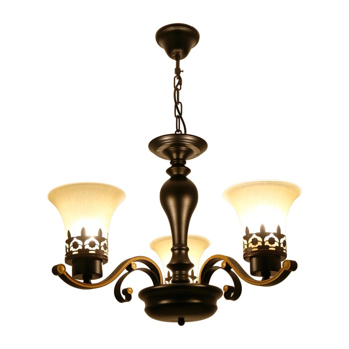 Люстра подвесная Florence 3x40Вт E27 коричневый 64x64x42см