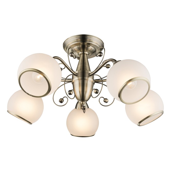 Люстра потолочная COMODORO I 5x40Вт E14 бронза 55x55x27см