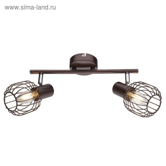 

Спот AKIN 2x40Вт E14, коричневый 32,5x9x15 см