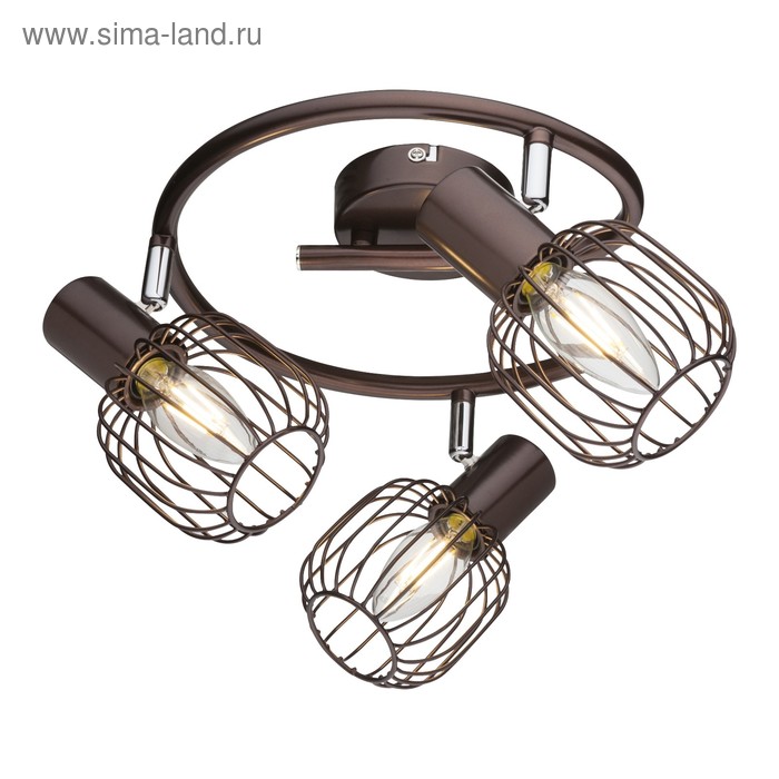 

Спот AKIN 3x40Вт E14 коричневый 48x48x15см