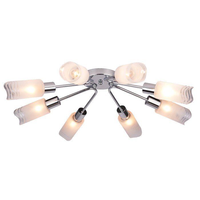 Люстра потолочная Sabina 8x40Вт E14 хром 68x68x16см