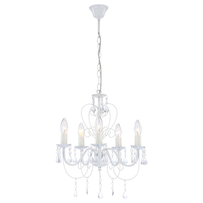 Люстра подвесная PINJA 5x40Вт E14 прозрачный 44x44x150см