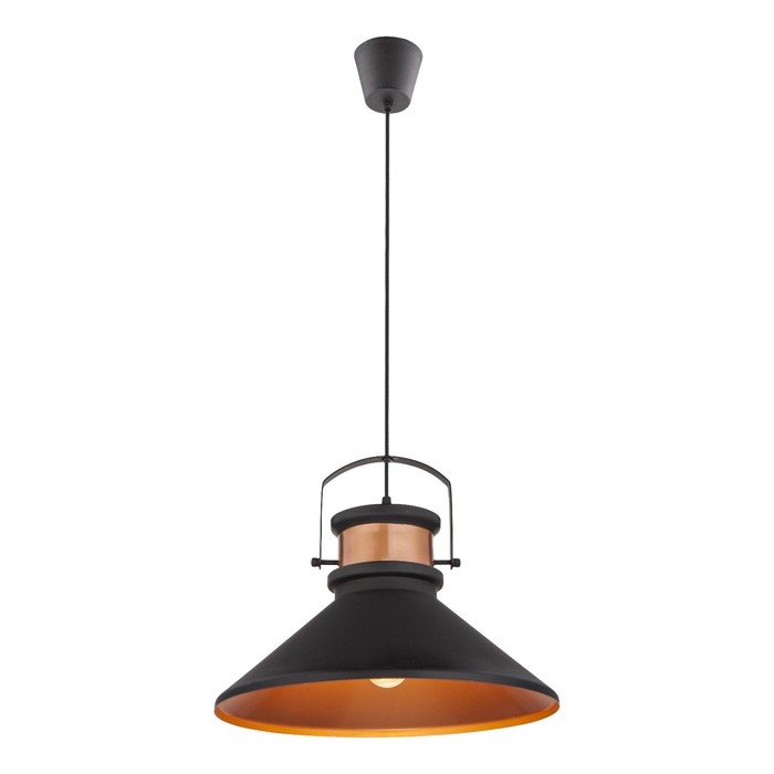 Люстра подвес LICATA 1x60Вт E27 черный 37x37x142см