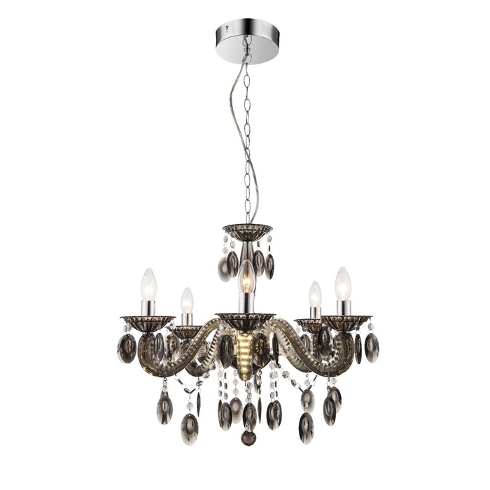 Люстра подвесная HERBERT 5x40Вт E14 черный 58x58x126см