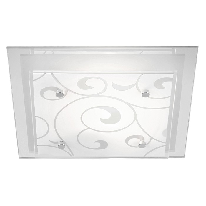 Светильник DIA 2x60Вт E27 ILLU хром 33,5x33,5x8см