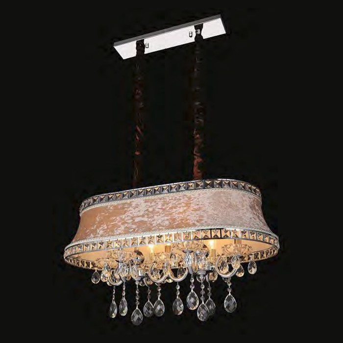 Люстра подвесная SUSANNA 7x40Вт E14 хром 80x45x120см