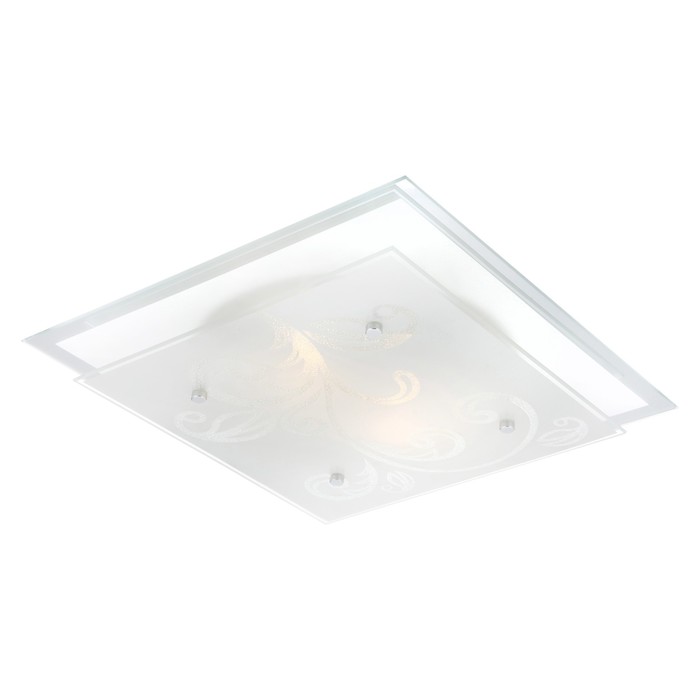 Светильник BERRY 2x60Вт E27 ILLU хром 33,5x33,5x8,5см